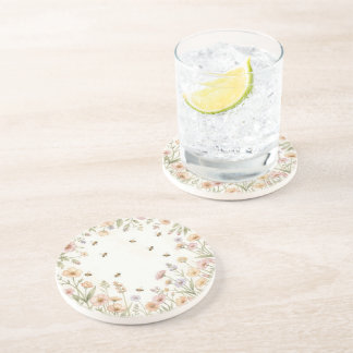 Wildflower Honey コースター - かわいいカントリーライフ ビー
