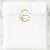 Wildflower Honey Jar Labels | Honeybee Bee Apiary ラウンドシール (バッグ)