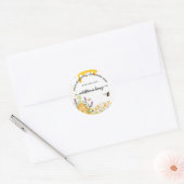 Wildflower Honey Jar Labels | Honeybee Bee Apiary ラウンドシール (封筒)