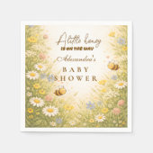 Wildflower Honey Meadow Baby Shower スタンダードカクテルナプキン (正面)