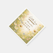 Wildflower Honey Meadow Baby Shower スタンダードカクテルナプキン (角)