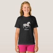 Wildflower Horse with Your Name Country Western Tシャツ (正面フル)