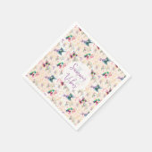 Wildflower & Hummingbird Summer Vibes  スタンダードカクテルナプキン (角)