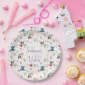 Wildflower & Hummingbird Summer Vibes ペーパープレート (パーティー)