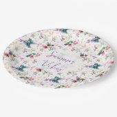 Wildflower & Hummingbird Summer Vibes ペーパープレート (アングル)