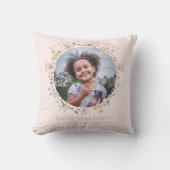 Wildflower In Loving Memory Memorial Funeral Photo クッション (正面)