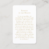 Wildflower "In loving Memory" Photo Funeral 名刺 (裏面)