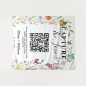 Wildflower Keepsake | '愛を捉えて' QRコード タペストリー (正面(横))