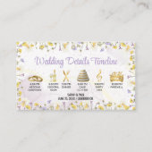 Wildflower Lavender and Yellow Floral Wedding エンクロージャーカード (正面)