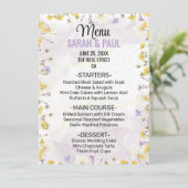 Wildflower Lavender and Yellow Floral Wedding メニュー (スタンド正面)