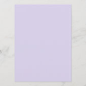 Wildflower Lavender and Yellow Floral Wedding メニュー (裏面)