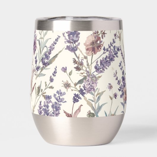 Wildflower Lavender Boho Botanical Floral (背面)