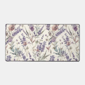 Wildflower Lavender Boho Botanical Floral デスクマット (正面)