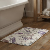 Wildflower Lavender Boho Botanical Floral バスマット