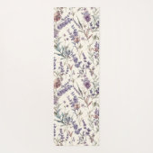 Wildflower Lavender Boho Botanical Floral ヨガマット (裏面)