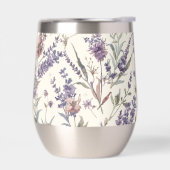 Wildflower Lavender Boho Botanical Floral Monogram (左面)