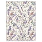 Wildflower Lavender Boho Botanical Floral Pattern テーブルクロス (正面)