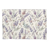 Wildflower Lavender Boho Botanical Floral Pattern 枕カバー (正面)