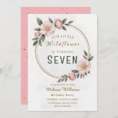 Wildflower Level 7 Birthday 招待状 (正面/裏面)