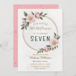 Wildflower Level 7 Birthday 招待状