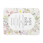 Wildflower Love が咲き誇る Save the Date マグネット (横)