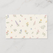 Wildflower Love Bug ベビーシャワーの赤ちゃんの絵本 エンクロージャーカード (裏面)