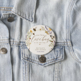 Wildflower Love Bug ベビーシャワー 缶バッジ