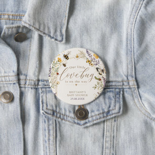 Wildflower Love Bug ベビーシャワー 缶バッジ