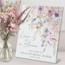 Wildflower Love In Bloom フラワーブライダルシャワー 台座サイン