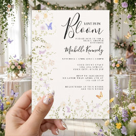 Wildflower Love Is In Bloom ブライダルシャワー 招待状