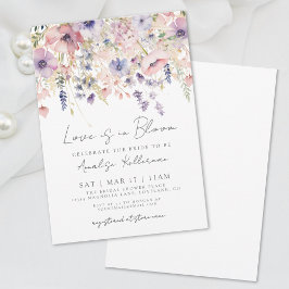 Wildflower Love Is In Bloom Floral Bridal Shower 招待状
