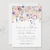 Wildflower Love Is In Bloom Floral Bridal Shower 招待状 (正面)