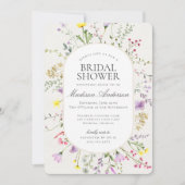 Wildflower Love is in Bloom Floral Bridal Shower 招待状 (正面)