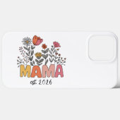 Wildflower Mama Est Year Boho Lettering Case-Mate iPhoneケース (裏面 (横))