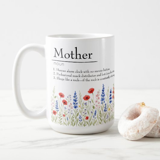 Wildflower Mama Mug -おもしろい母の日の贈り物 コーヒーマグカップ (ドーナツ)