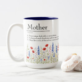 Wildflower Mama Mug -おもしろい母の日の贈り物 ツートーンマグカップ