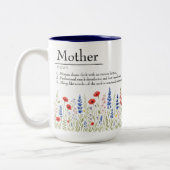 Wildflower Mama Mug -おもしろい母の日の贈り物 ツートーンマグカップ (左)