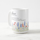 Wildflower Mama Mug – 皮肉な母の日の贈り物 コーヒーマグカップ (正面左)