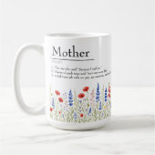 Wildflower Mama Mug – 皮肉な母の日の贈り物 コーヒーマグカップ (左)