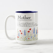 Wildflower Mama Mug – 皮肉な母の日の贈り物 ツートーンマグカップ (左)