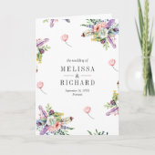 Wildflower Mason Jar All in One QR Code Wedding 招待状 (正面)