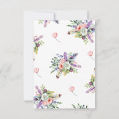 Wildflower Mason Jar Arch Wedding 出欠カード (裏面)