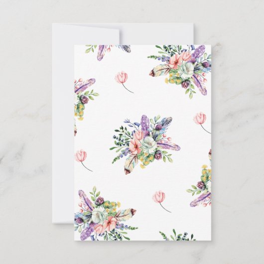 Wildflower Mason Jar Arch Wedding 出欠カード (裏面)