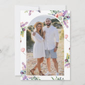 Wildflower Mason Jar Photo Wedding セーブザデート (裏面)