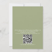 Wildflower Mason Jar Rustic Budget QR Code Wedding 招待状 (裏面)