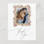 Wildflower Meadowカラフル写真の結婚ありがとう ポストカード (正面)