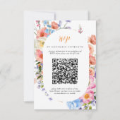 Wildflower Meadow | フラワーの結婚式クレストRSVP 出欠カード (裏面)