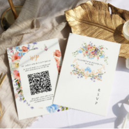 Wildflower Meadow | フラワーの結婚式クレストRSVP 出欠カード