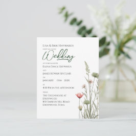 Wildflower Meadow | ミニマリスト・ボヘミアン・ブライダル ポストカード
