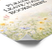Wildflower Meadow Books for Baby Garden Sign ポスター (角)